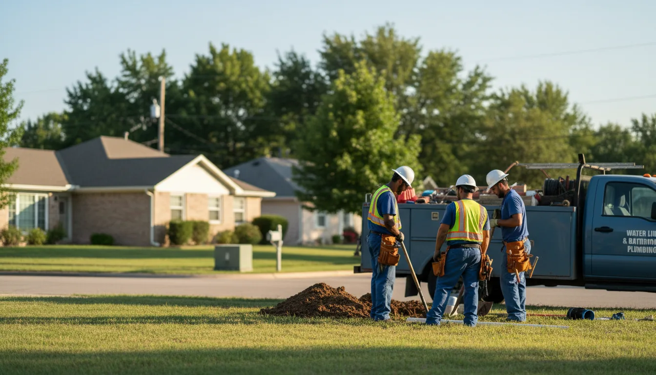 Residential water line and bathroom plumbing service in Alkol, WV